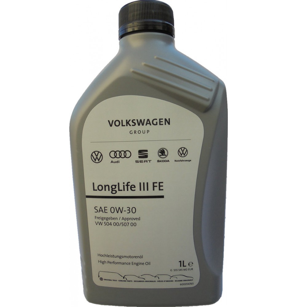 Huile 0W30 LongLife 3 d'origine VW Audi 1 Litre 504 00/507 00